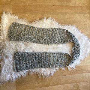 Handmade Gray Adult Unisex Crochet Scarf